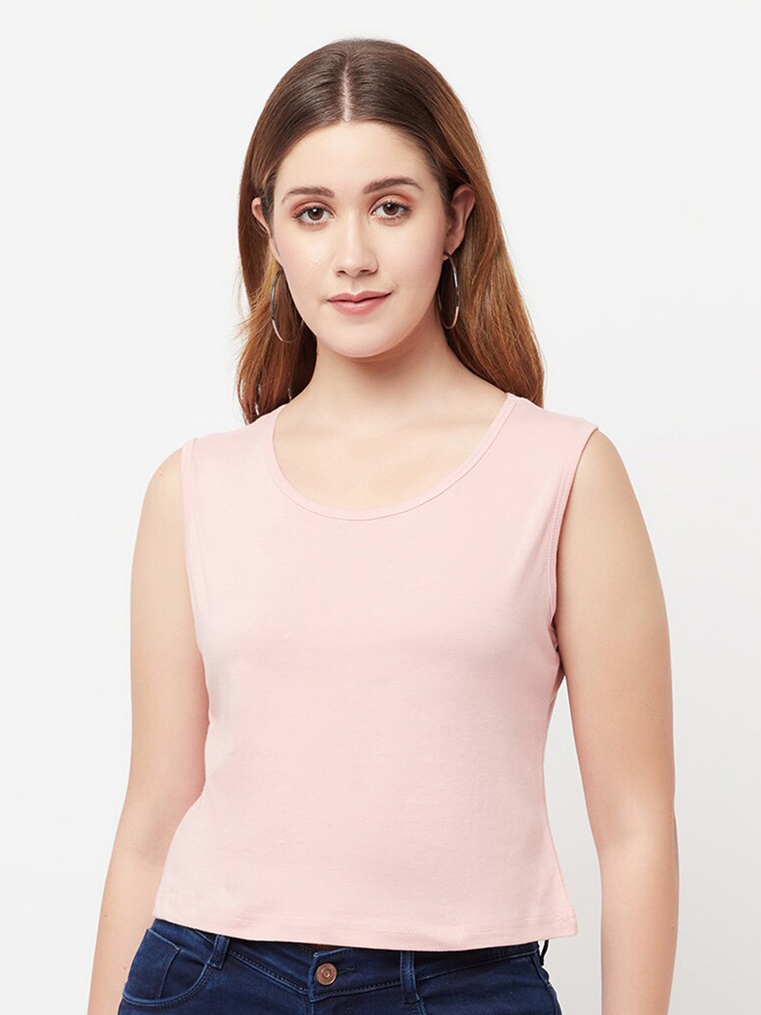 

GLITO Sleeveless Cotton Top, Rose