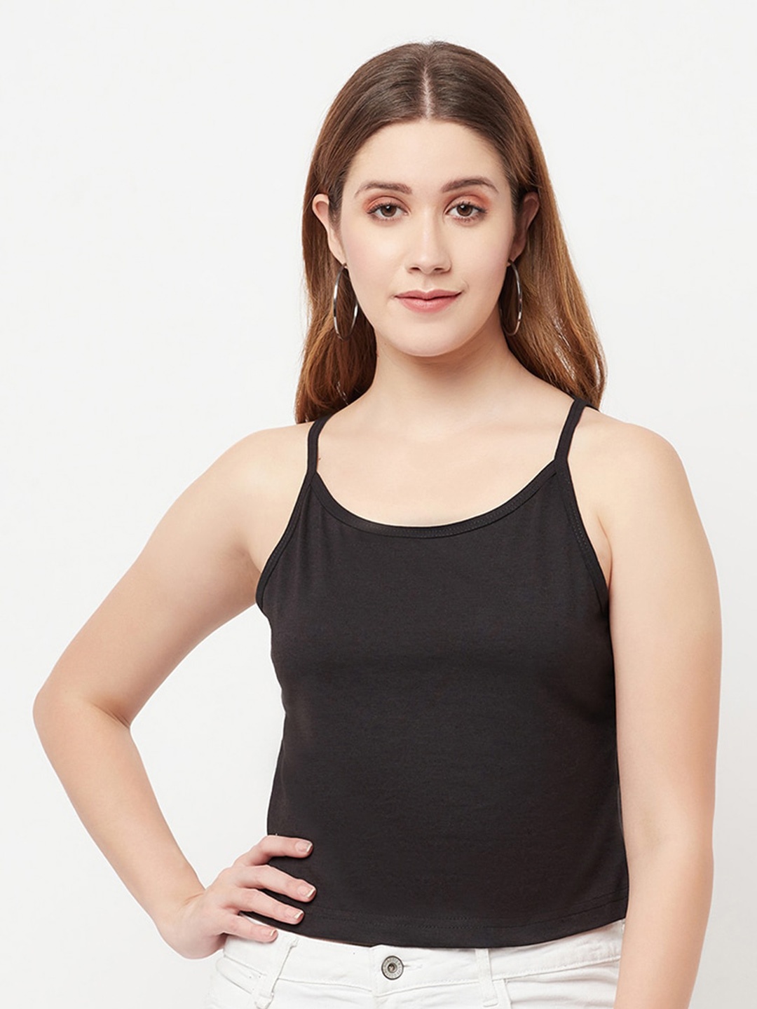 

GLITO Shoulder Strap Cotton Top, Black