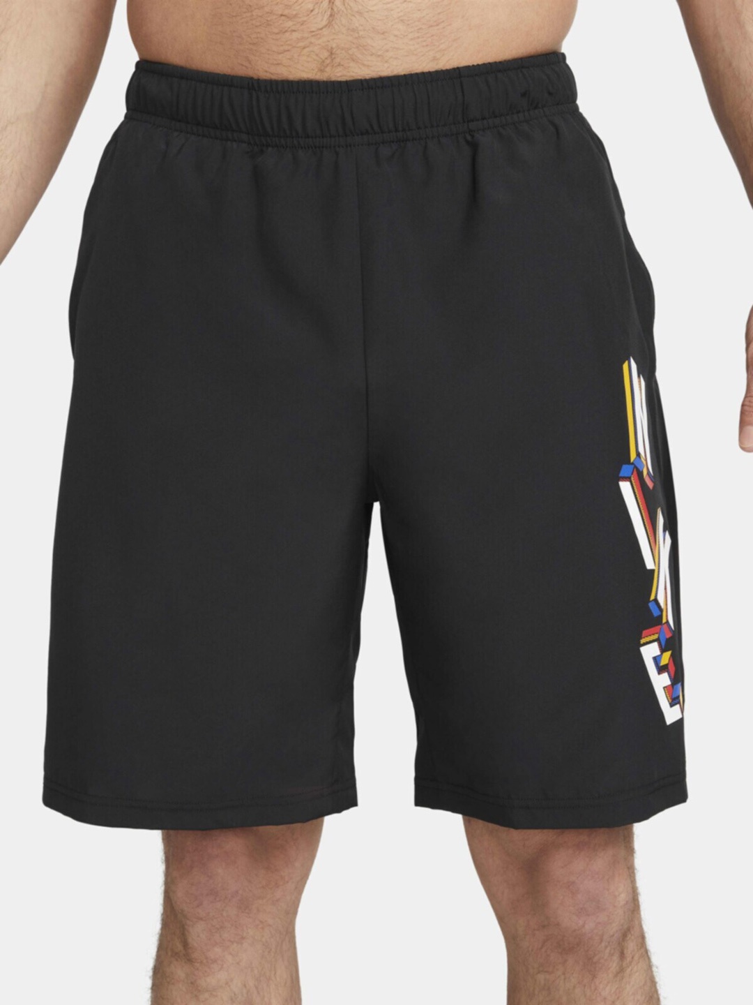 

Nike Men Dri-FIT Woven Graphic Training Shorts, Black