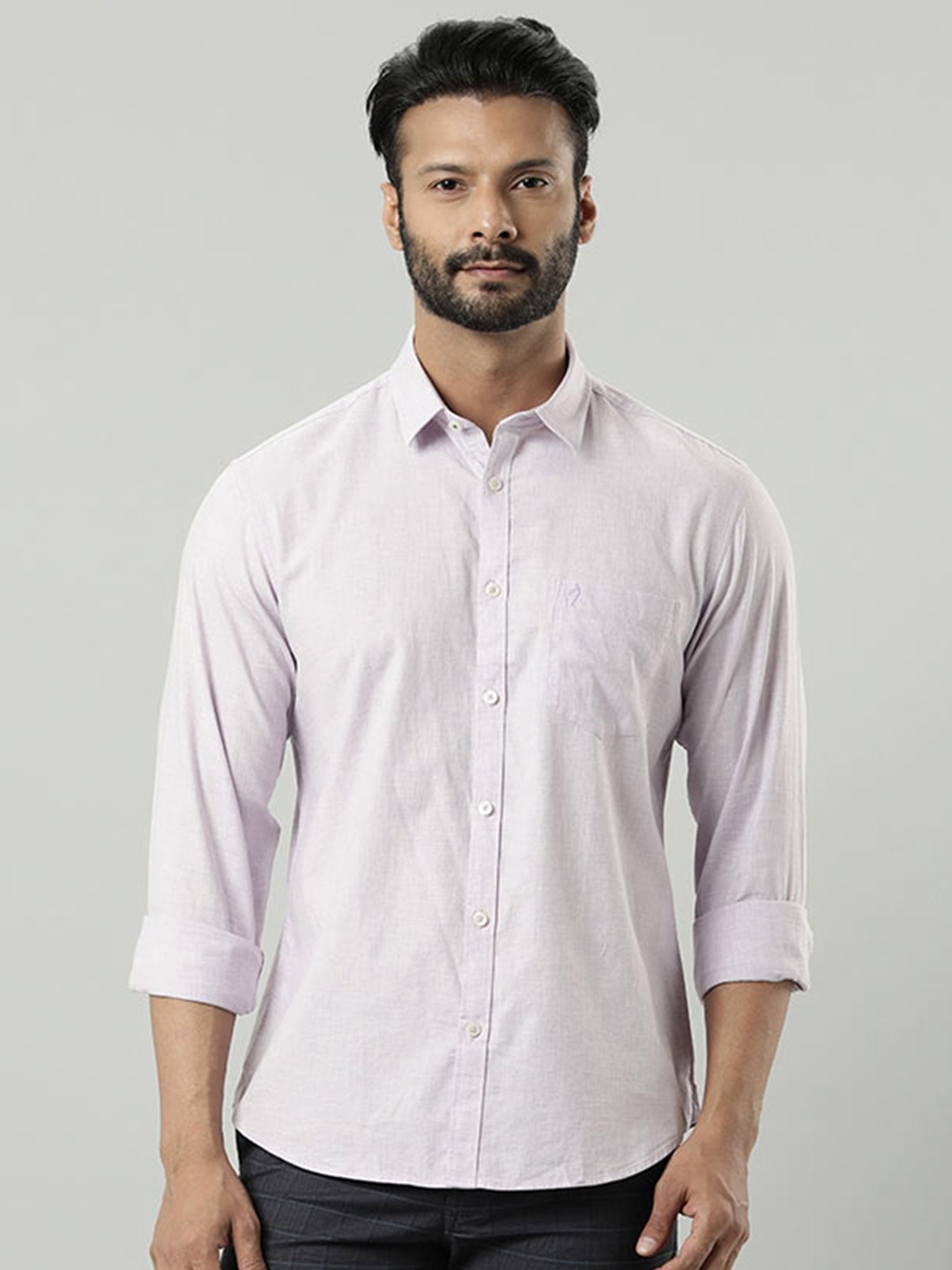 

Indian Terrain Chiseled Slim Fit Pure Cotton Casual Shirt, Cream