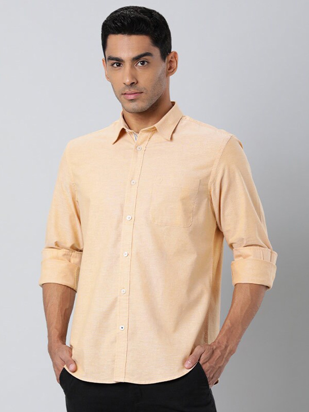 

Indian Terrain Chiseled Slim Fit Cotton Casual Shirt, Beige