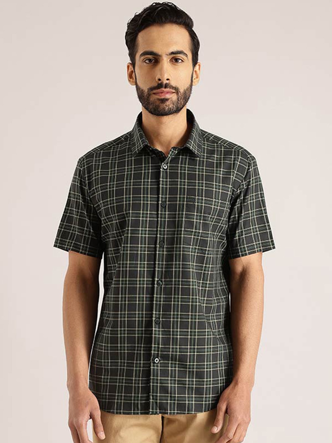 

Indian Terrain Chiseled Slim Fit Tartan Checked Casual Shirt, Yellow