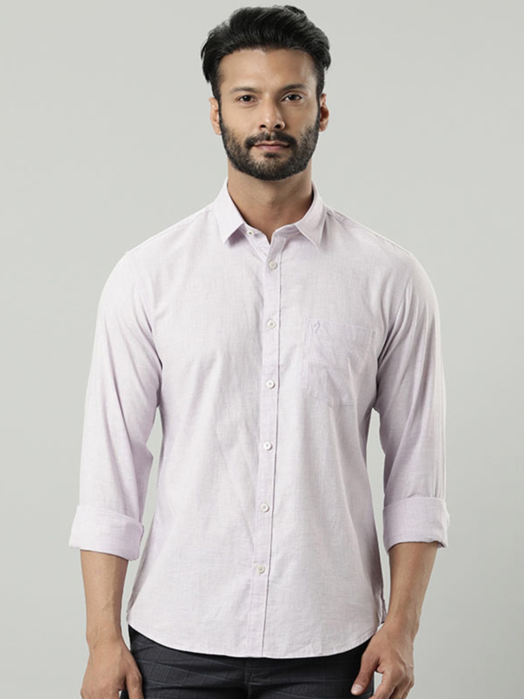 

Indian Terrain Chiseled Slim Fit Cotton Casual Shirt, Blue