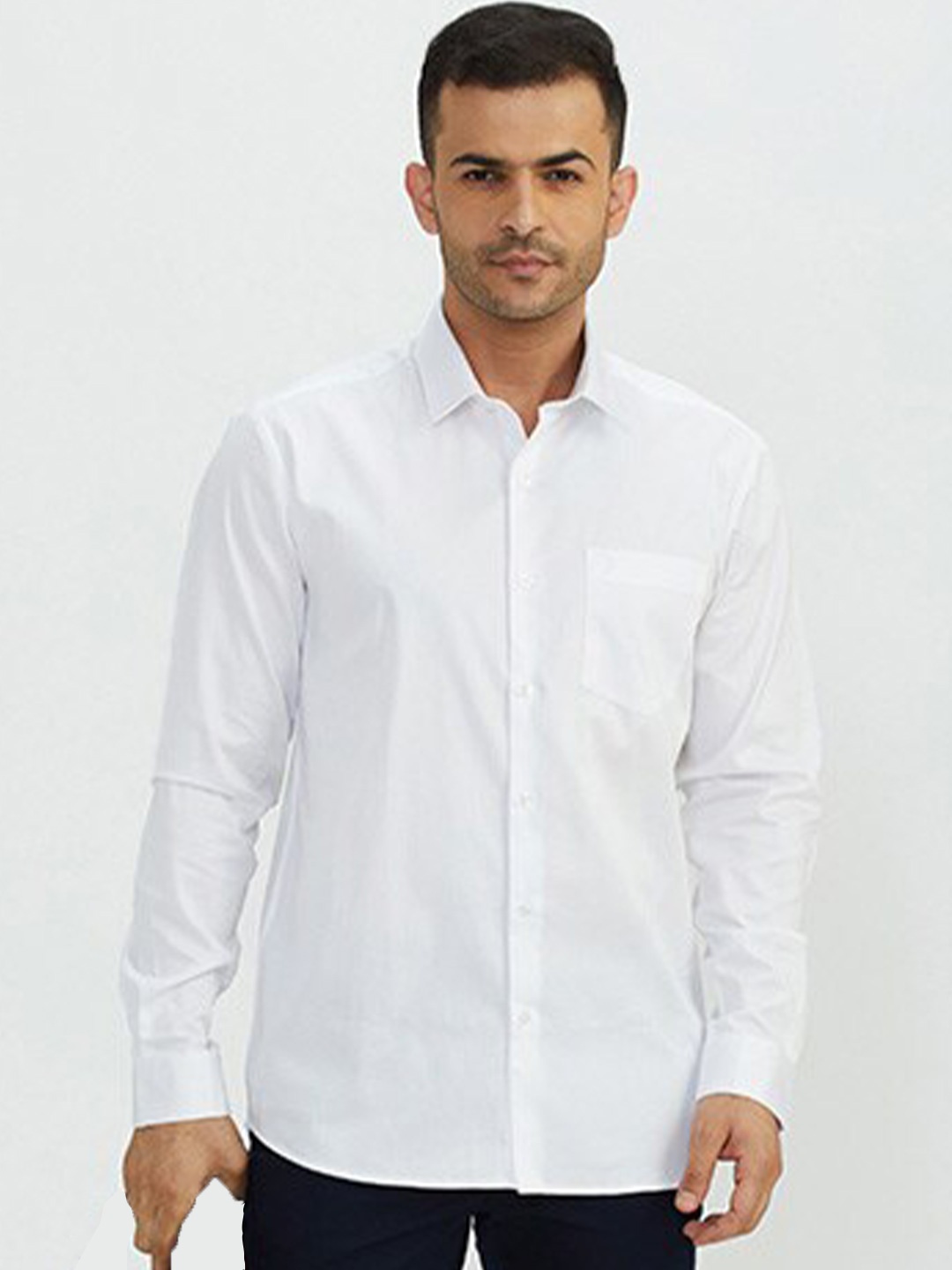 

Indian Terrain Chiseled Slim Fit Cotton Casual Shirt, White