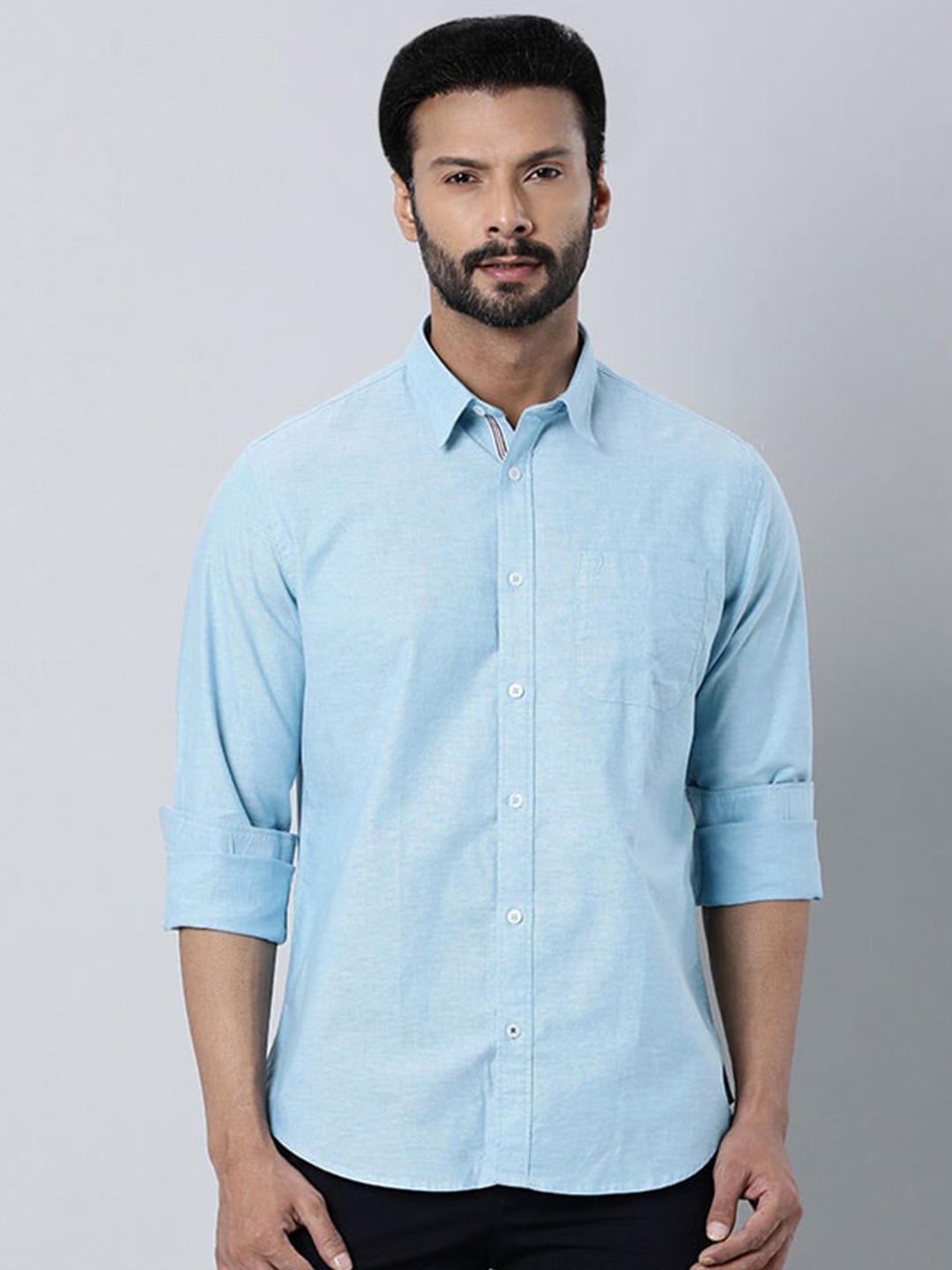 

Indian Terrain Chiseled Slim Fit Casual Shirt, Blue