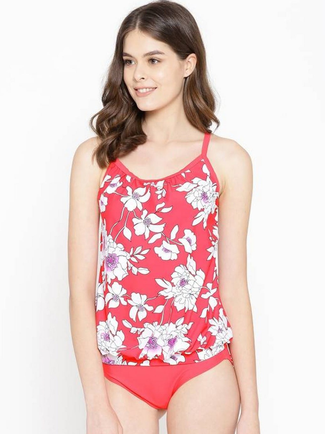 

VOXATI Floral Printed Swimwear, Red