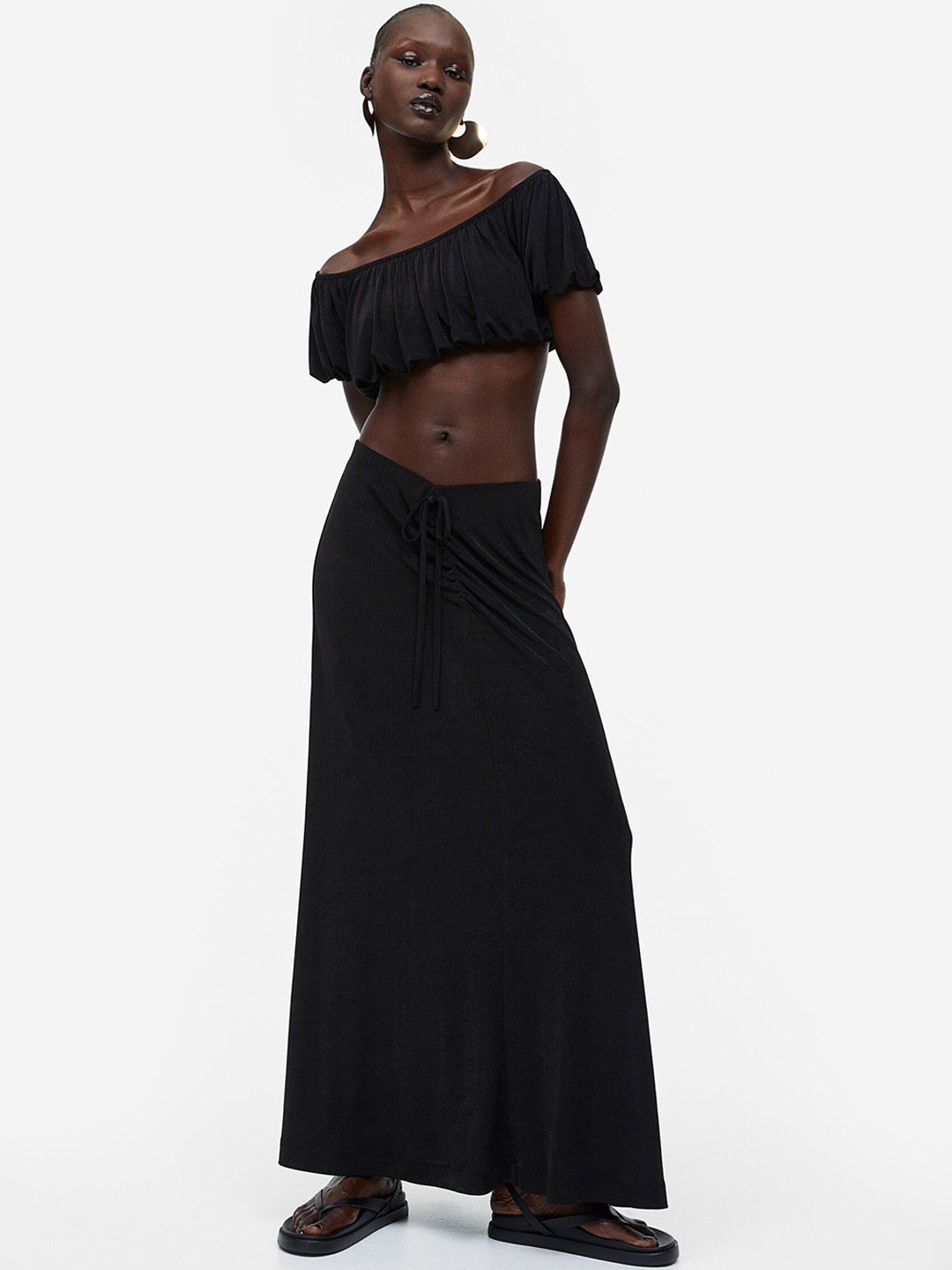 

H&M Jersey Skirt, Black