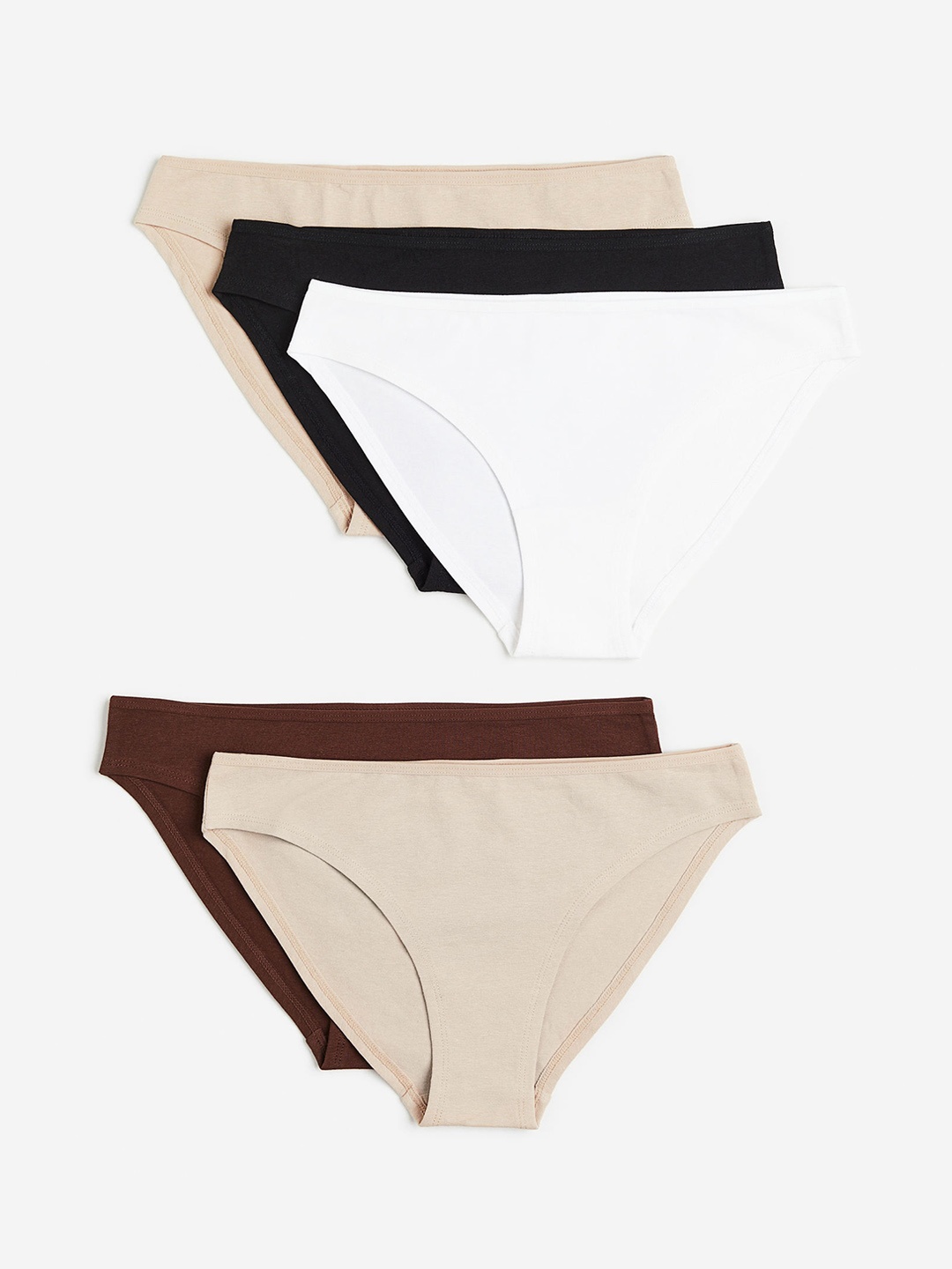 

H&M Women 5-Pack Briefs, Beige