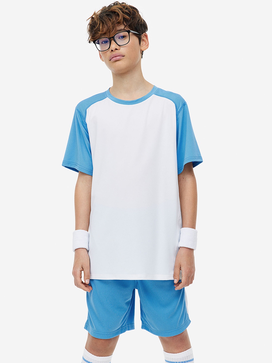 

H&M Boys 2-Piece DryMove Sports Set, White
