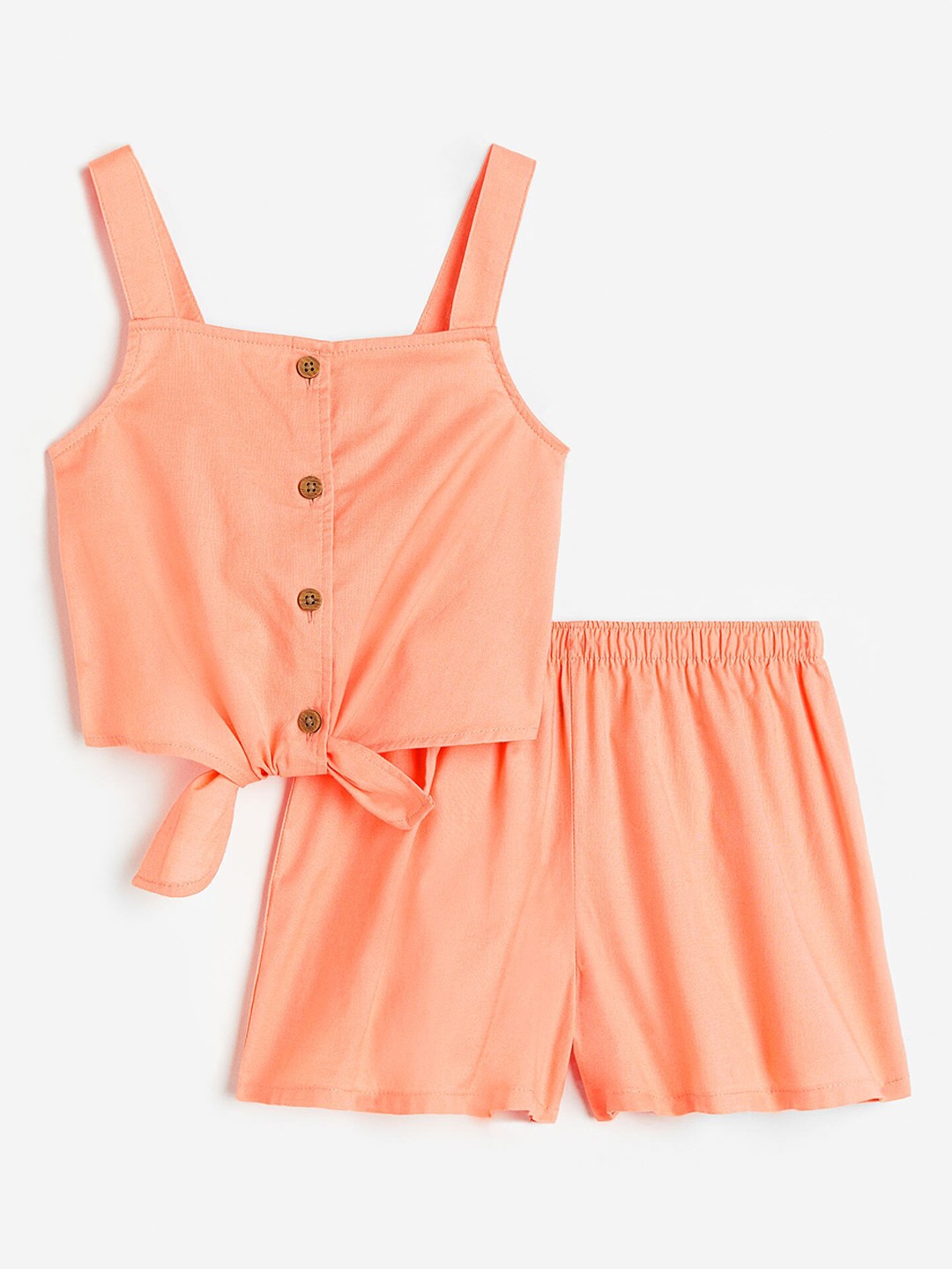

H&M Girls 2-Piece Pure Cotton Set, Coral