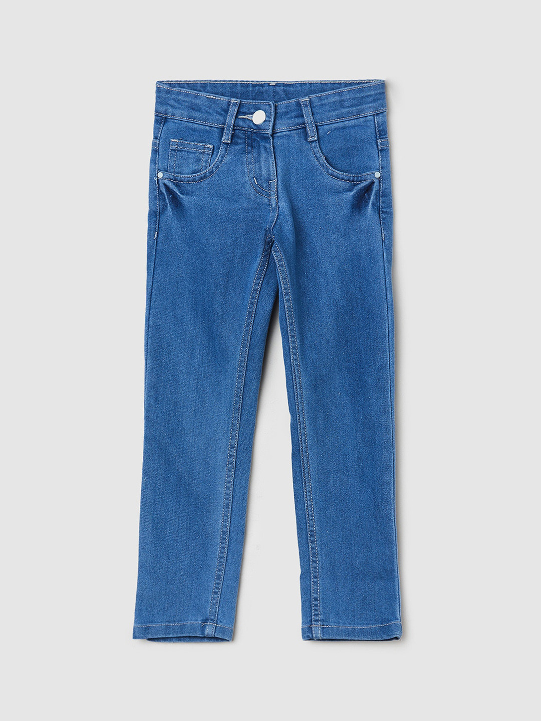 

max Girls Mid-Rise Jeans, Blue