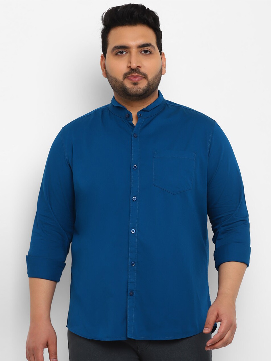 

Urbano Plus Men Cotton Opaque Casual Shirt, Blue