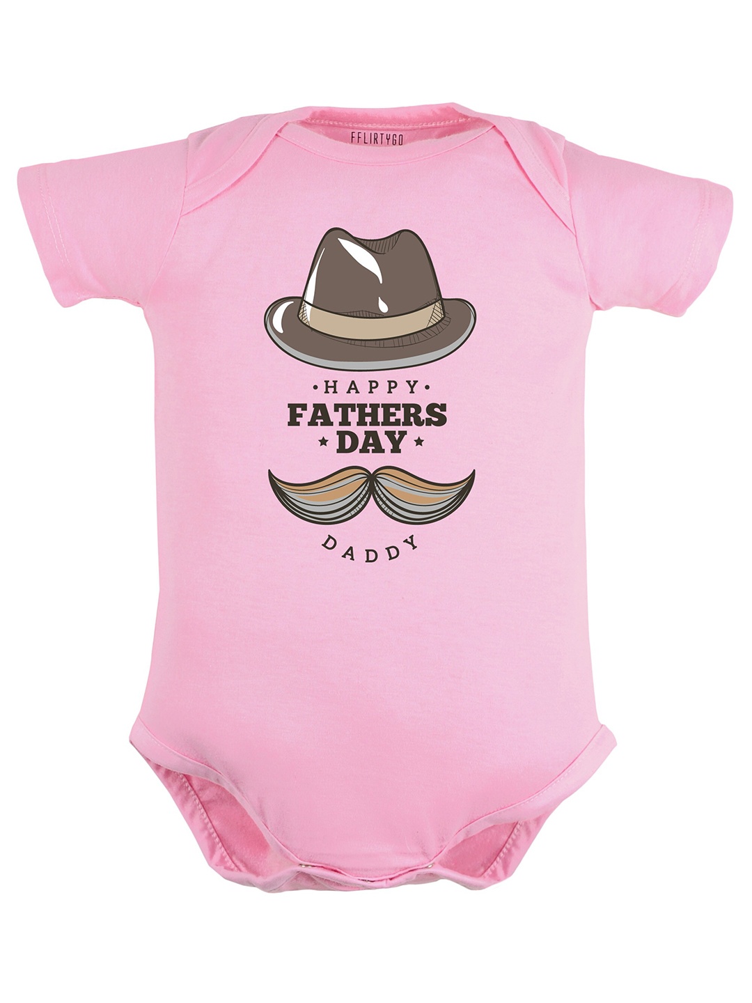 

FFLIRTYGO Infants Graphic Printed Pure Cotton Bodysuit, Pink