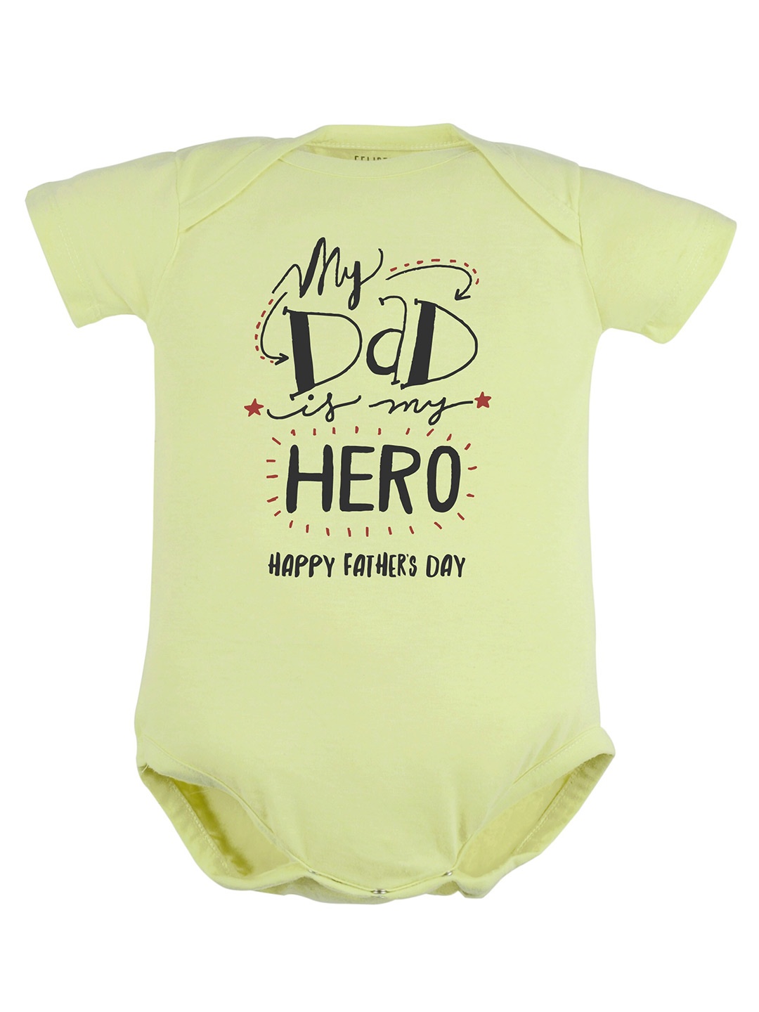 

FFLIRTYGO Infants Printed Cotton Bodysuit, Yellow