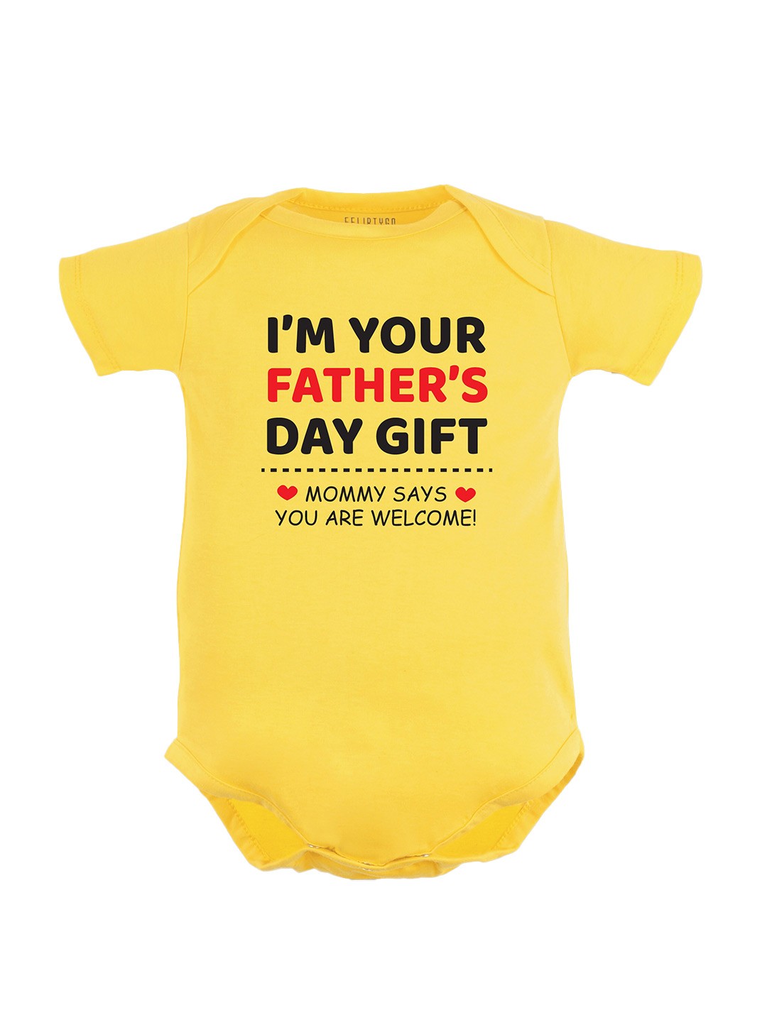 

FFLIRTYGO Infants Printed Cotton Romper, Yellow