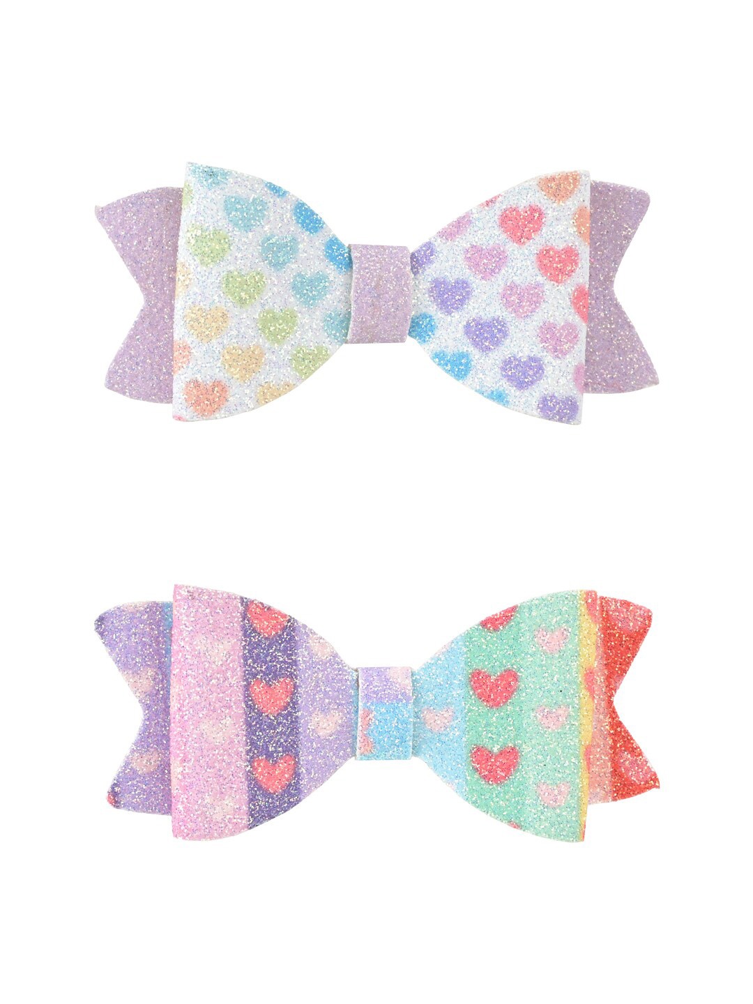 

Aye Candy Girls Set of 2 Bow Alligator Hair Clips, Red