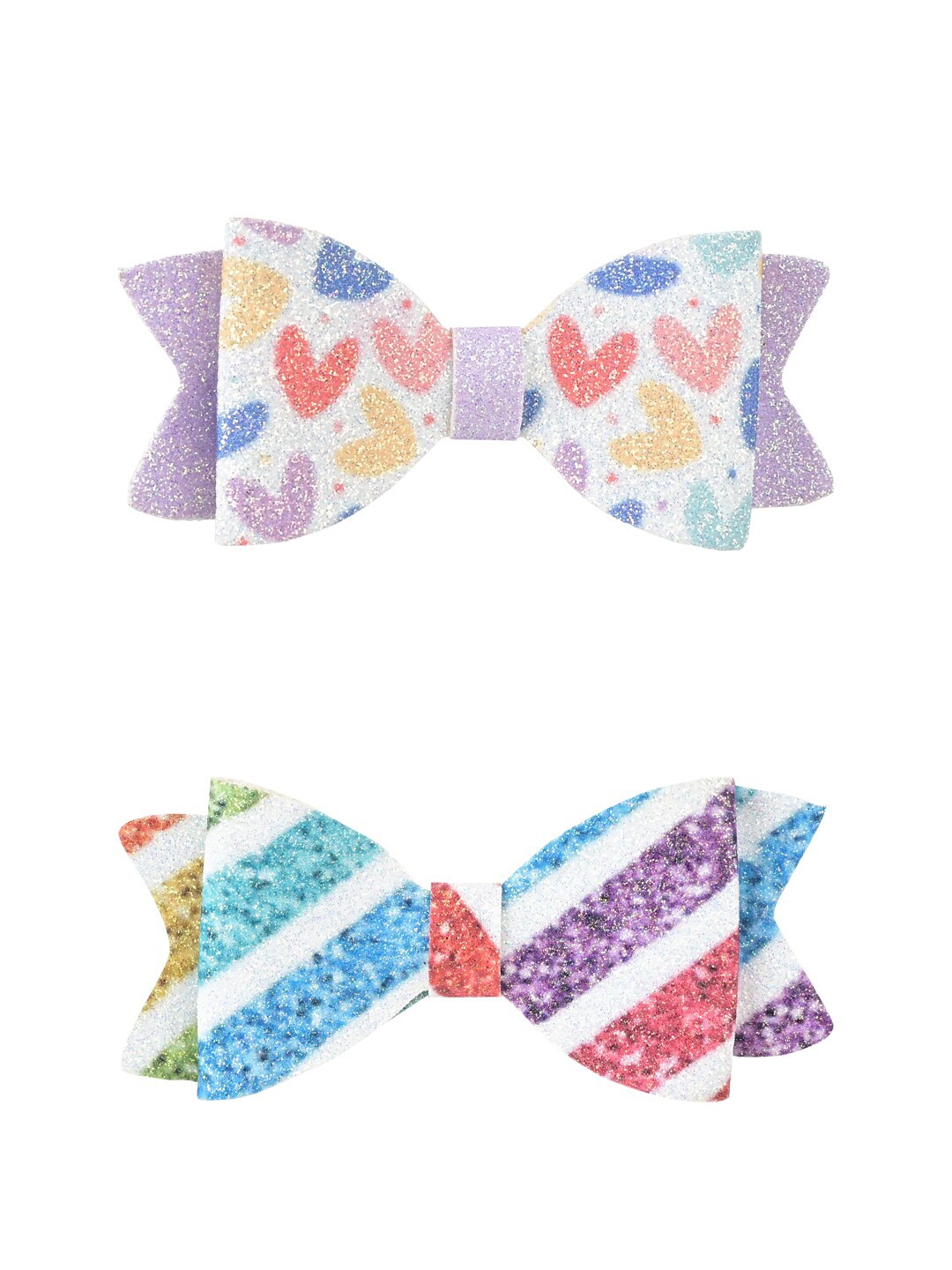 

Aye Candy Girls Set Of 2 Bow Alligator Hair Clips, Purple