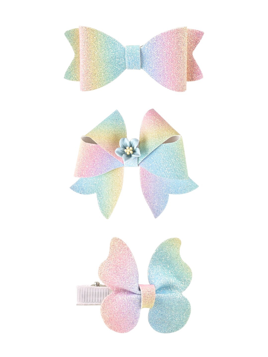 

Aye Candy Girls Set Of 3 Bow Alligator Hair Clips, Pink