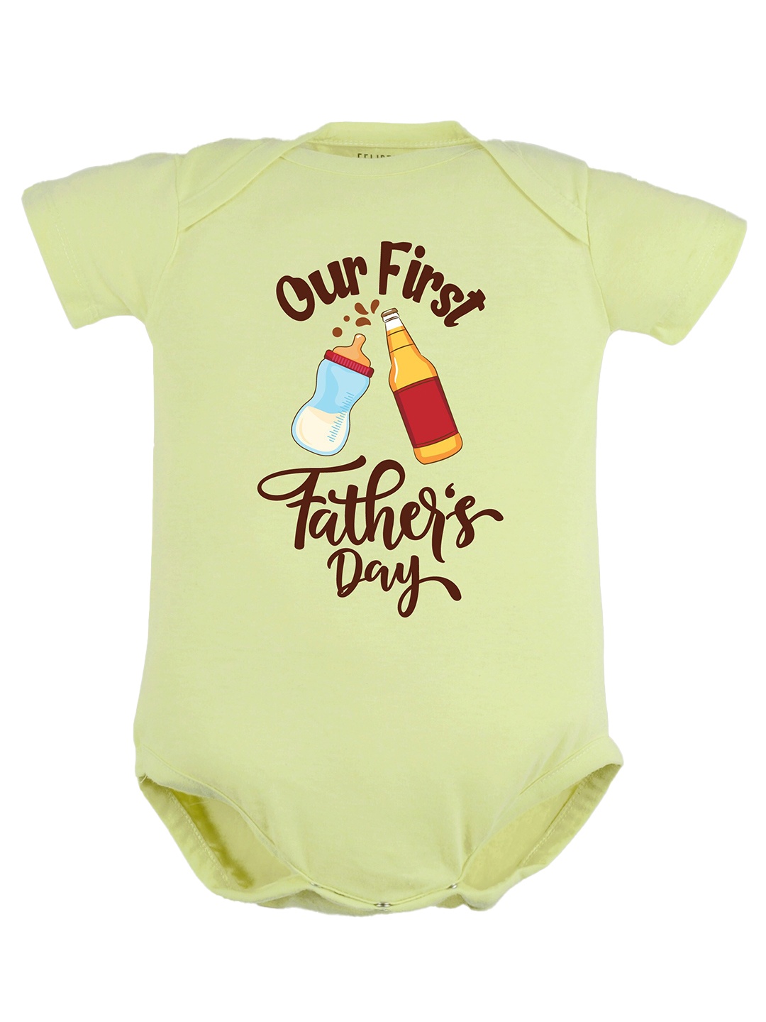 

FFLIRTYGO Infants Typography Printed Pure Cotton Bodysuit, Green