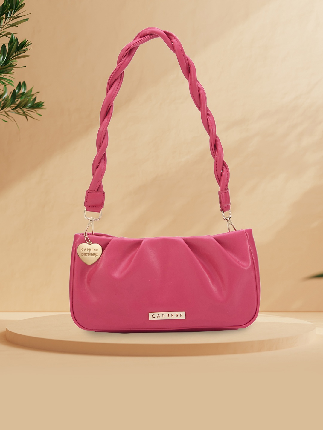 

Caprese Structured Shoulder Bag, Fuchsia