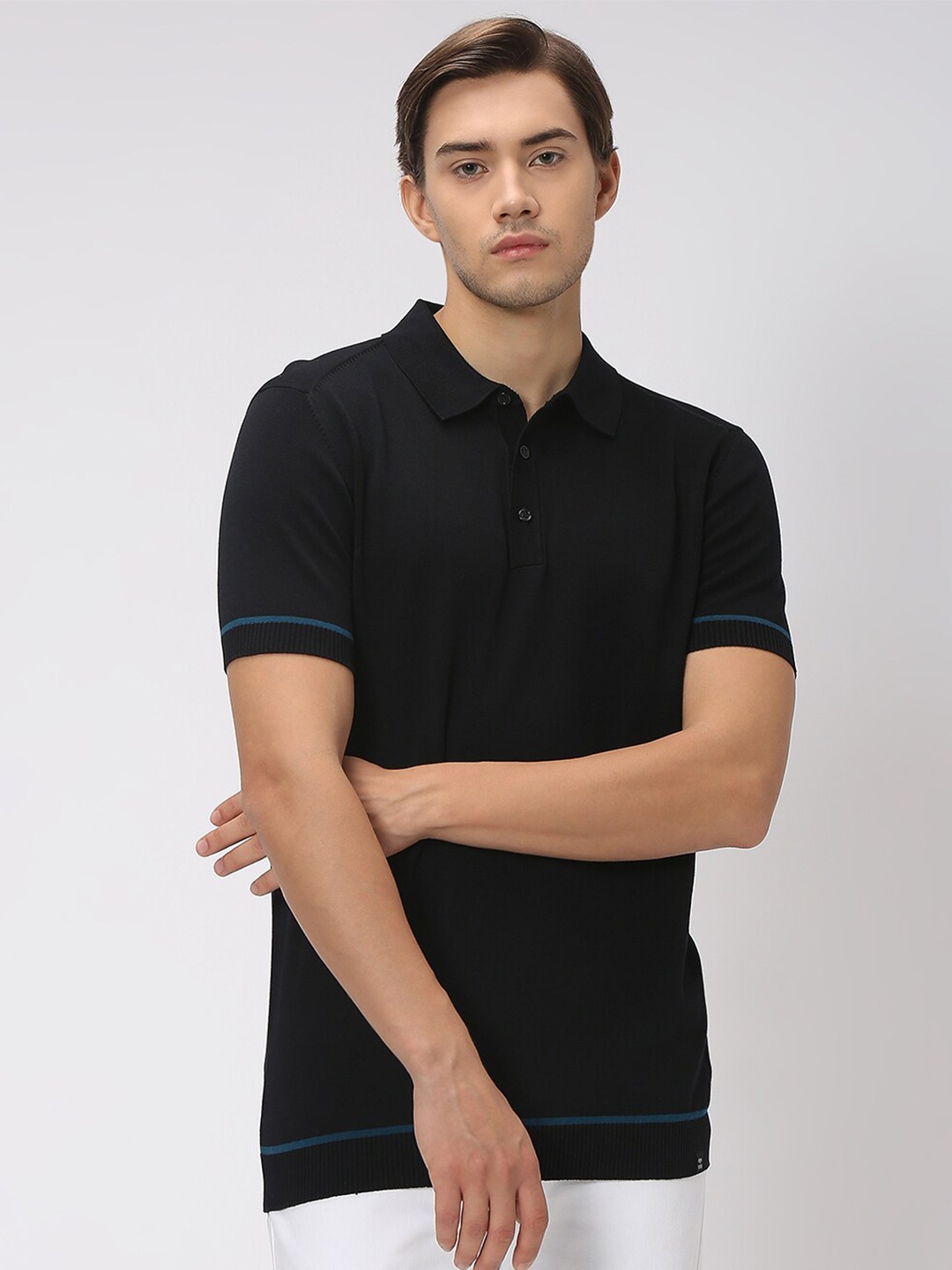 

Mufti Polo Collar Slim Fit Pure Cotton T-shirt, Black