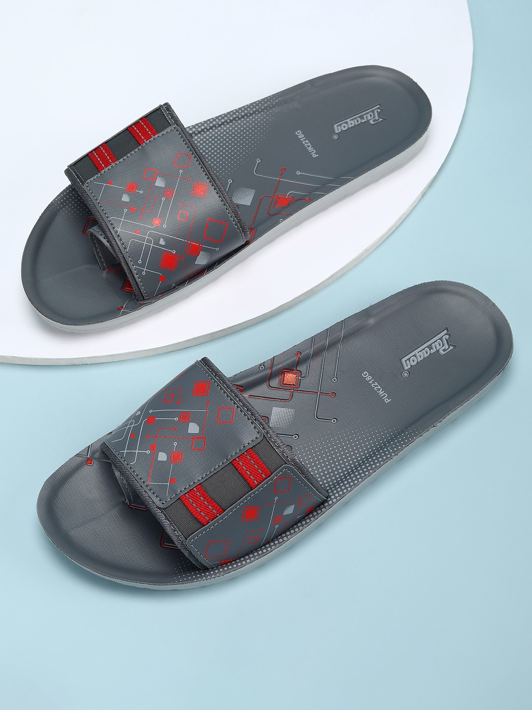 

Paragon Men Printed Lightweight Sliders, Blue