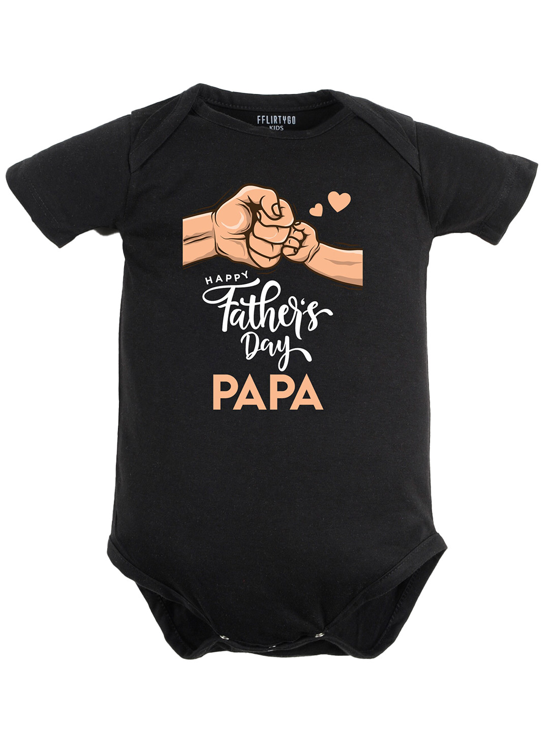 

FFLIRTYGO Infants Printed Cotton Bodysuit, Black