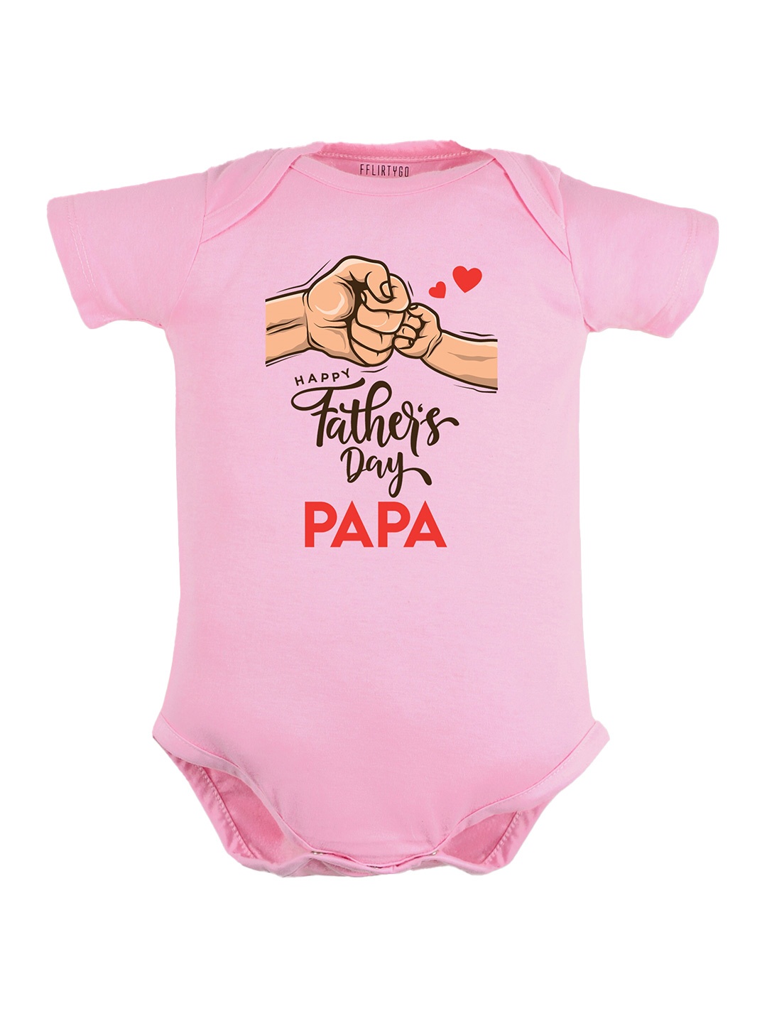 

FFLIRTYGO Infants Fathers Day Printed Cotton Bodysuit, Pink