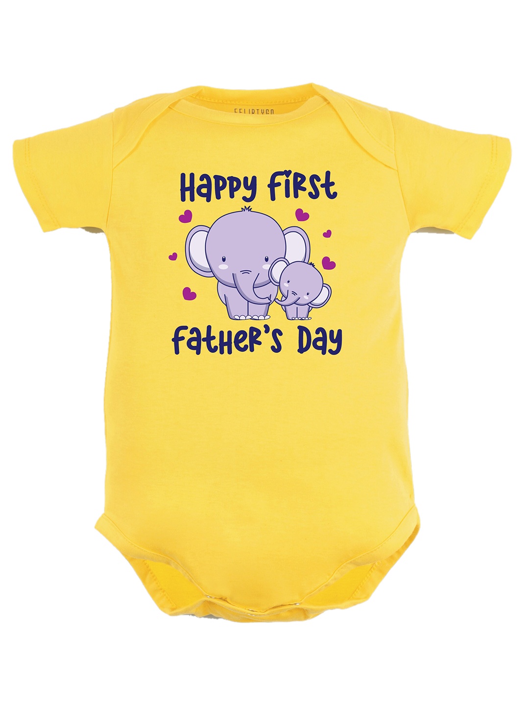 

FFLIRTYGO Infants Fathers Day Printed Cotton Bodysuit, Yellow