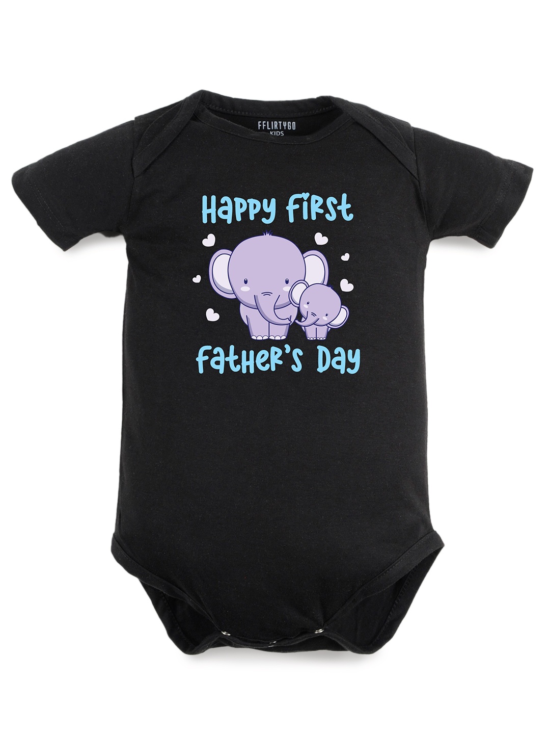 

FFLIRTYGO Infant Kids Fathers Day Printed Pure Cotton Bodysuit, Black