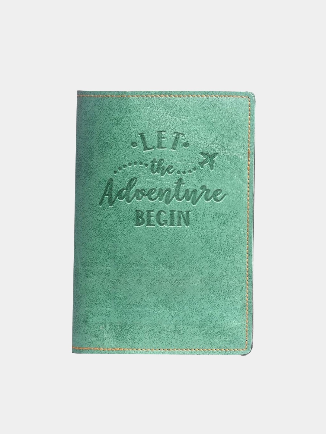 

THE MESSY CORNER Emboss Vegan Leather Passport Cover, Green