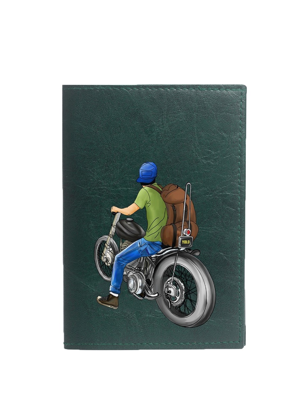 

THE MESSY CORNER Printed Passport Holder, Green