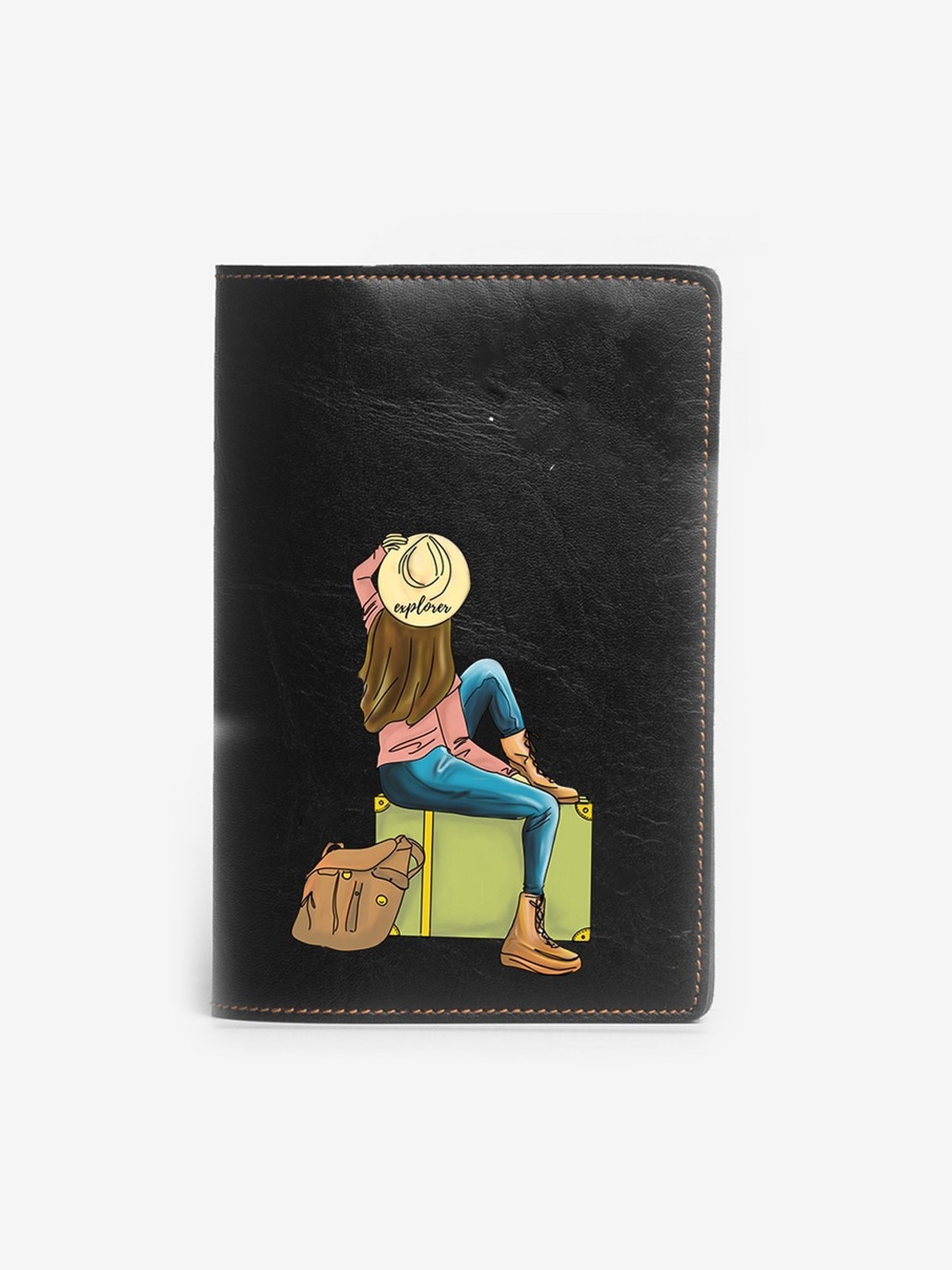 

THE MESSY CORNER Printed Passport Holder, Black