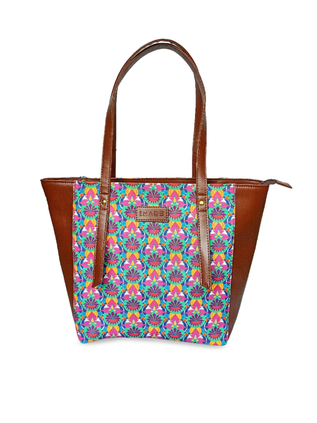 

IMARS Floral Printed Oversized Structured Shoulder Bag, Pink