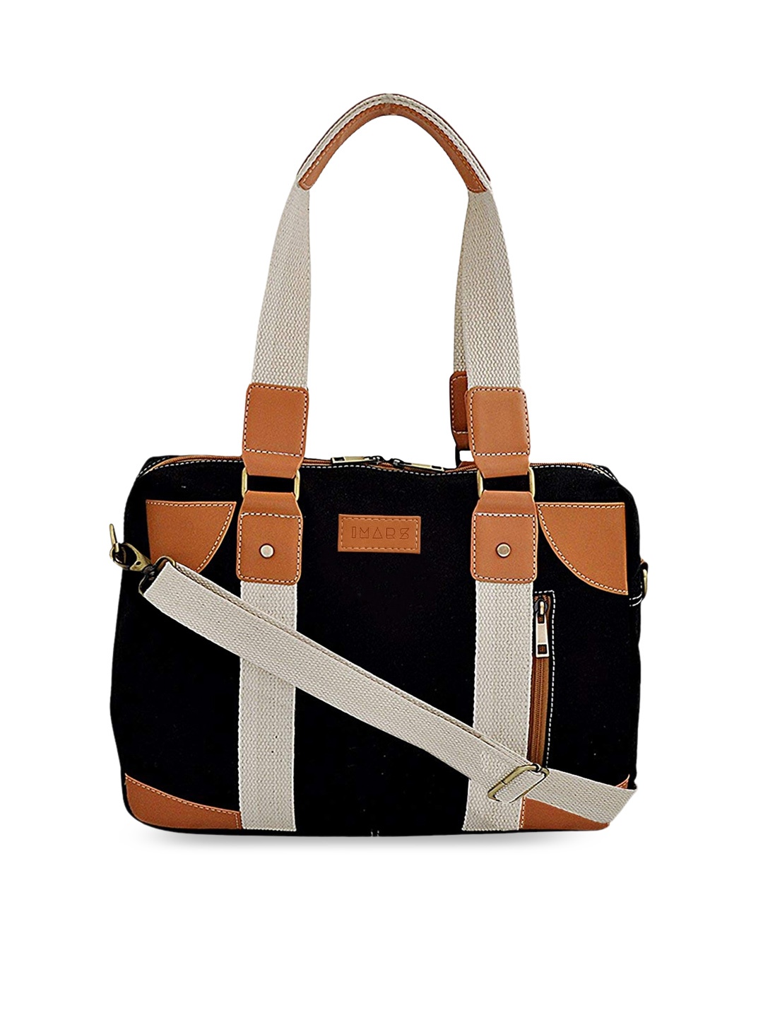 

IMARS Colourblocked Structured Handheld Bag, Black