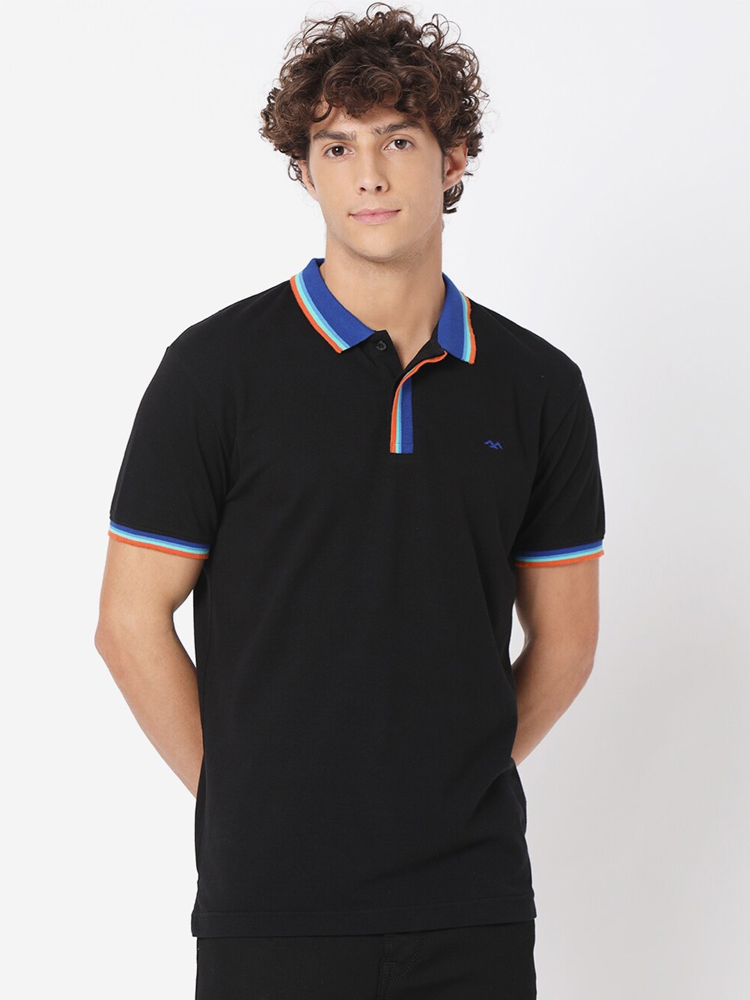 

Mufti Polo Collar Slim Fit T-shirt, Black