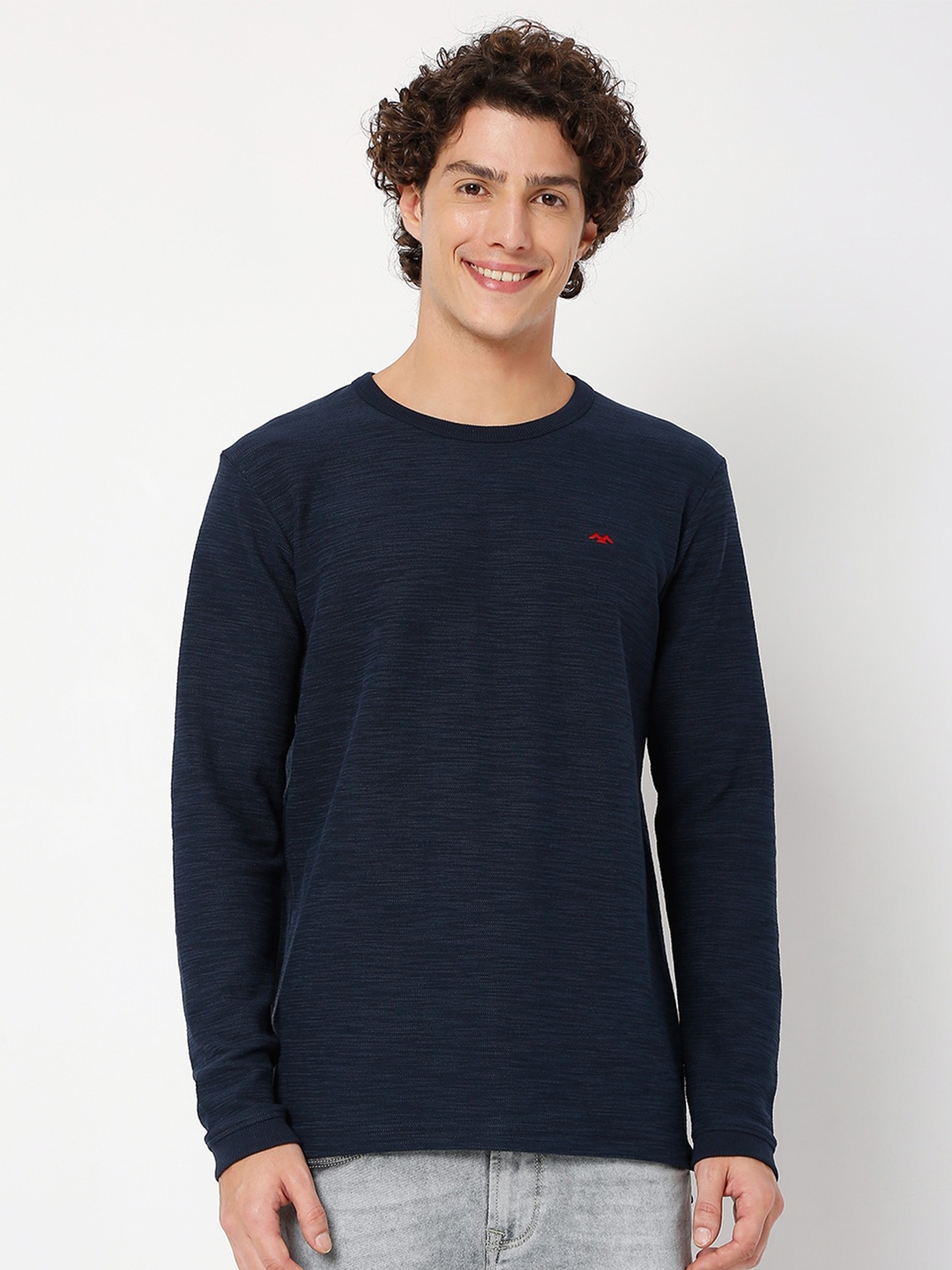 

Mufti Round Neck Slim Fit T-shirt, Navy blue