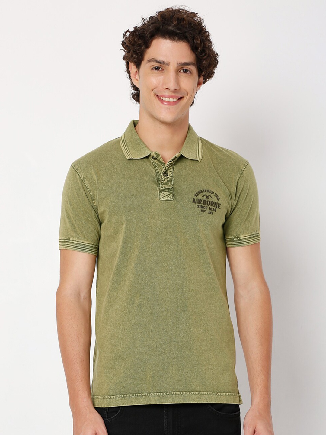 

Mufti Polo Collar Slim Fit T-shirt, Olive