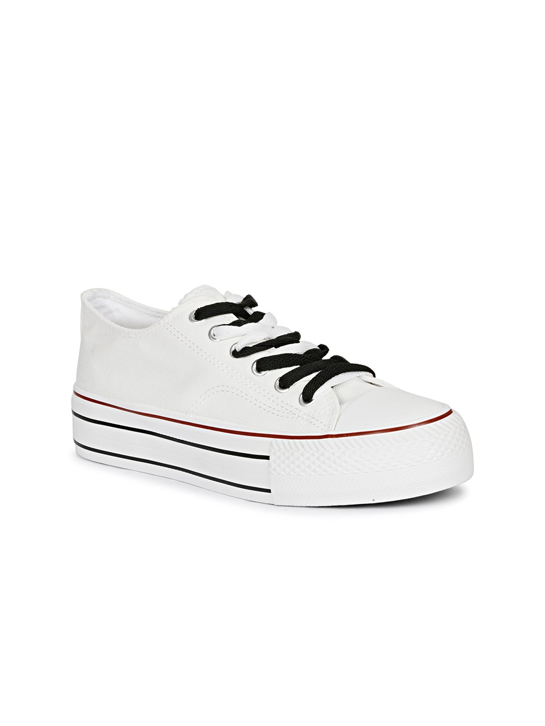 

The Roadster Lifestyle Co. Women White Textured Canvas Sneakers