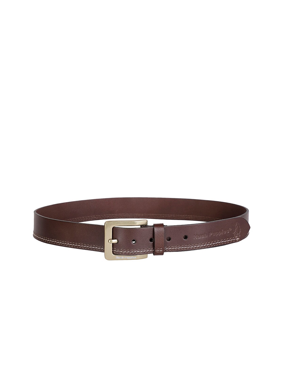 

Hush Puppies Men Leather Slim Formal Belt, Brown