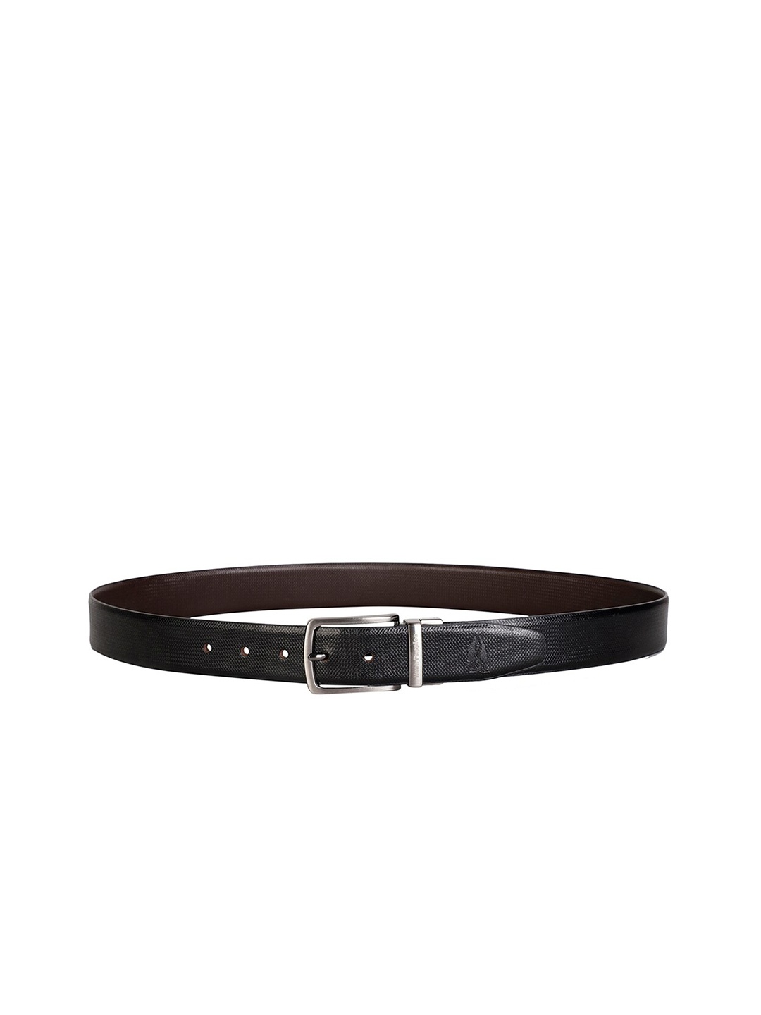 

Hush Puppies Men Textured Leather Reversible Formal Belt, Black