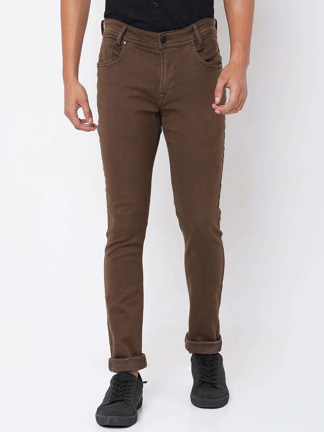 

Mufti Men Skinny Fit Mid-Rise Clean Look Jeans, Brown