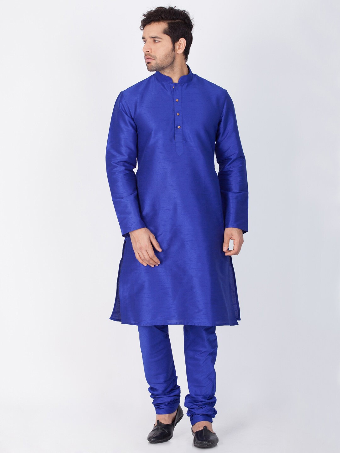 

VASTRAMAY Men Ethnic Regular Kurta With Churidar, Blue
