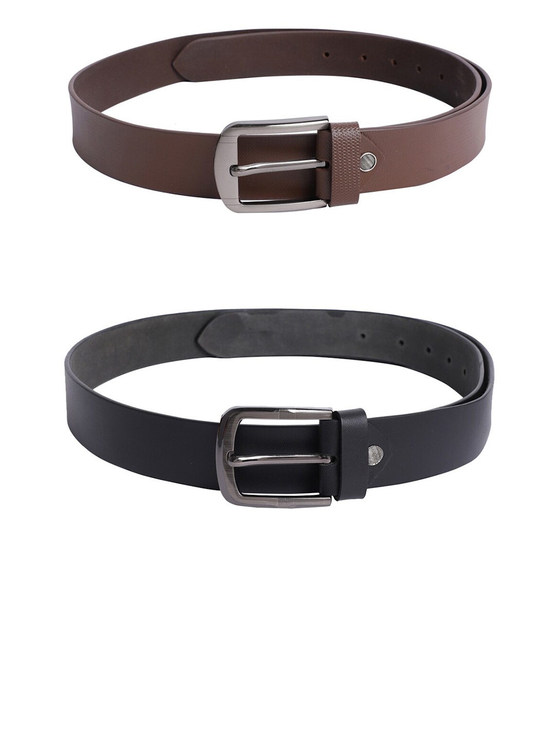 

The Mini NEEDLE Men Set Of 2 Leather Formal Belt, Brown