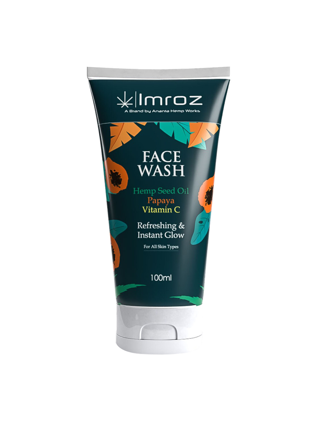 

ANANTA HEMP WORKS Imroz Face Wash with Hemp Seed Oil & Papaya - 100 ml, Green