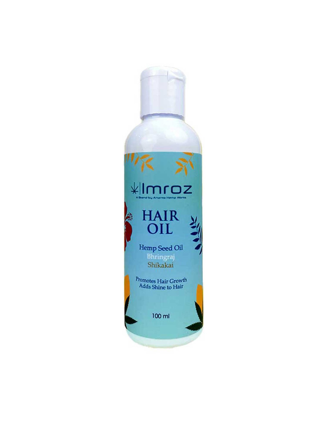 

ANANTA HEMP WORKS Imroz Hemp Seed Ayurvedic Hair Oil with Bhringraj - 100 ml, Blue