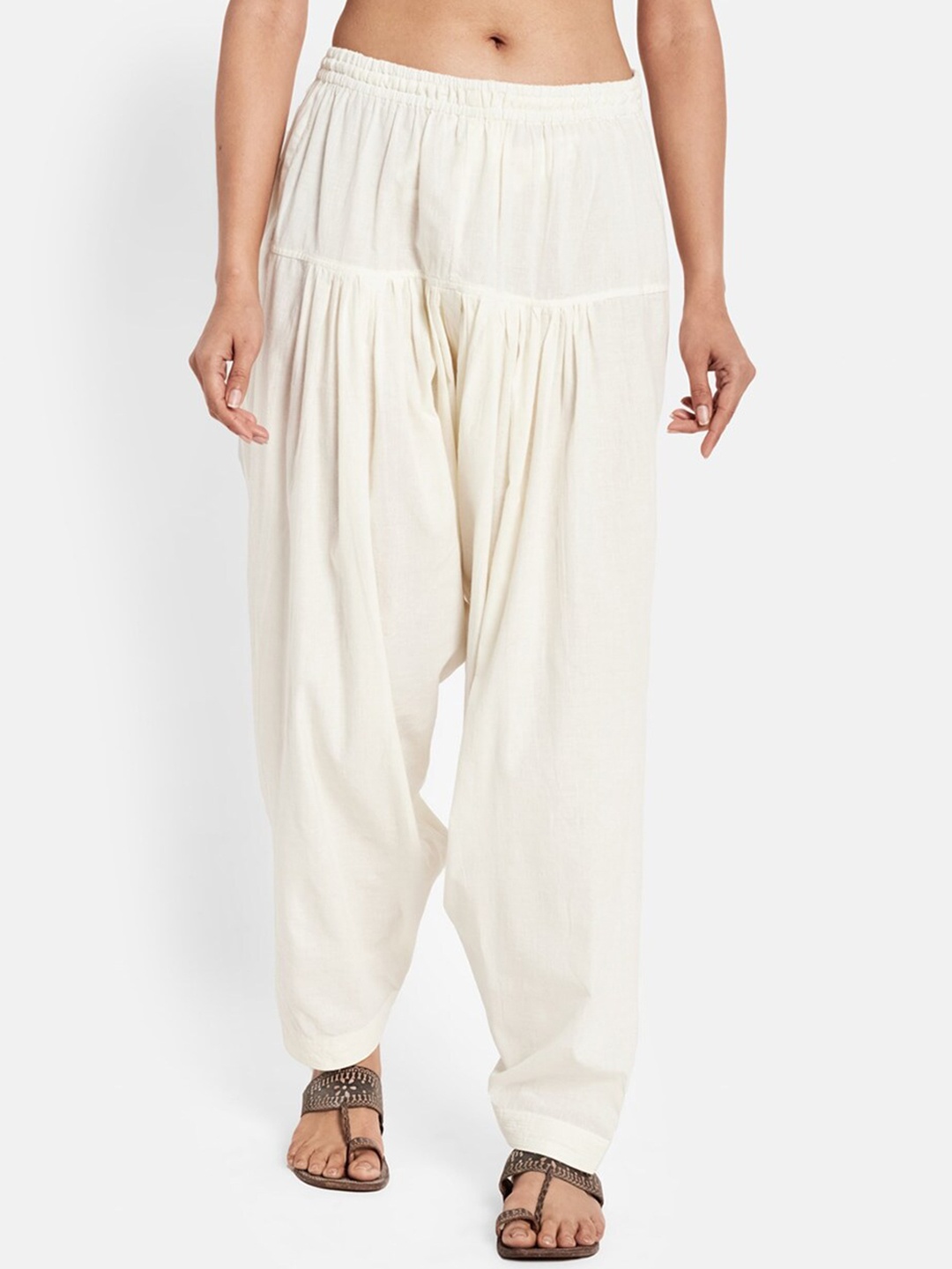 

Fabindia Women Mid-Rise Cotton Salwar, Off white