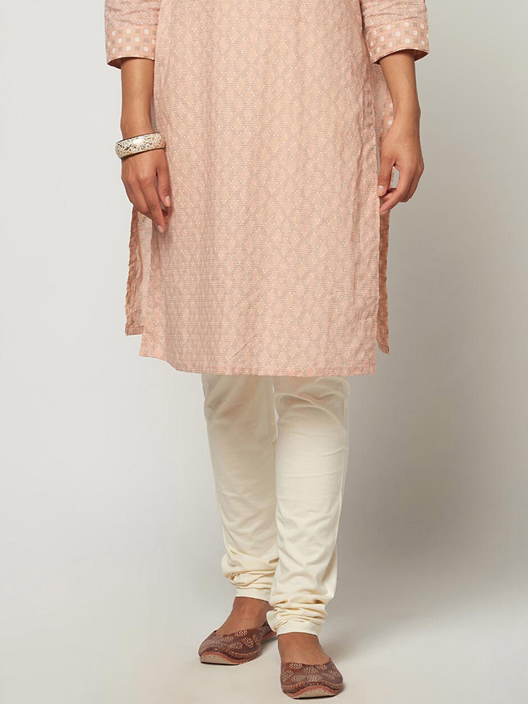 

Fabindia Cotton Full Length Churidar, Off white