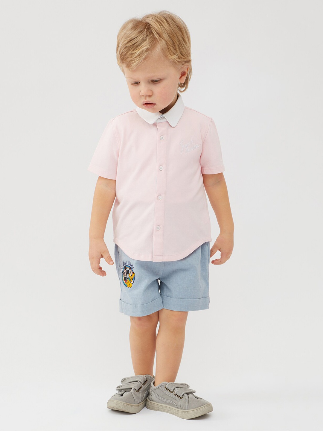 

One Friday Infant Boys Cotton Casual Shirt, Pink