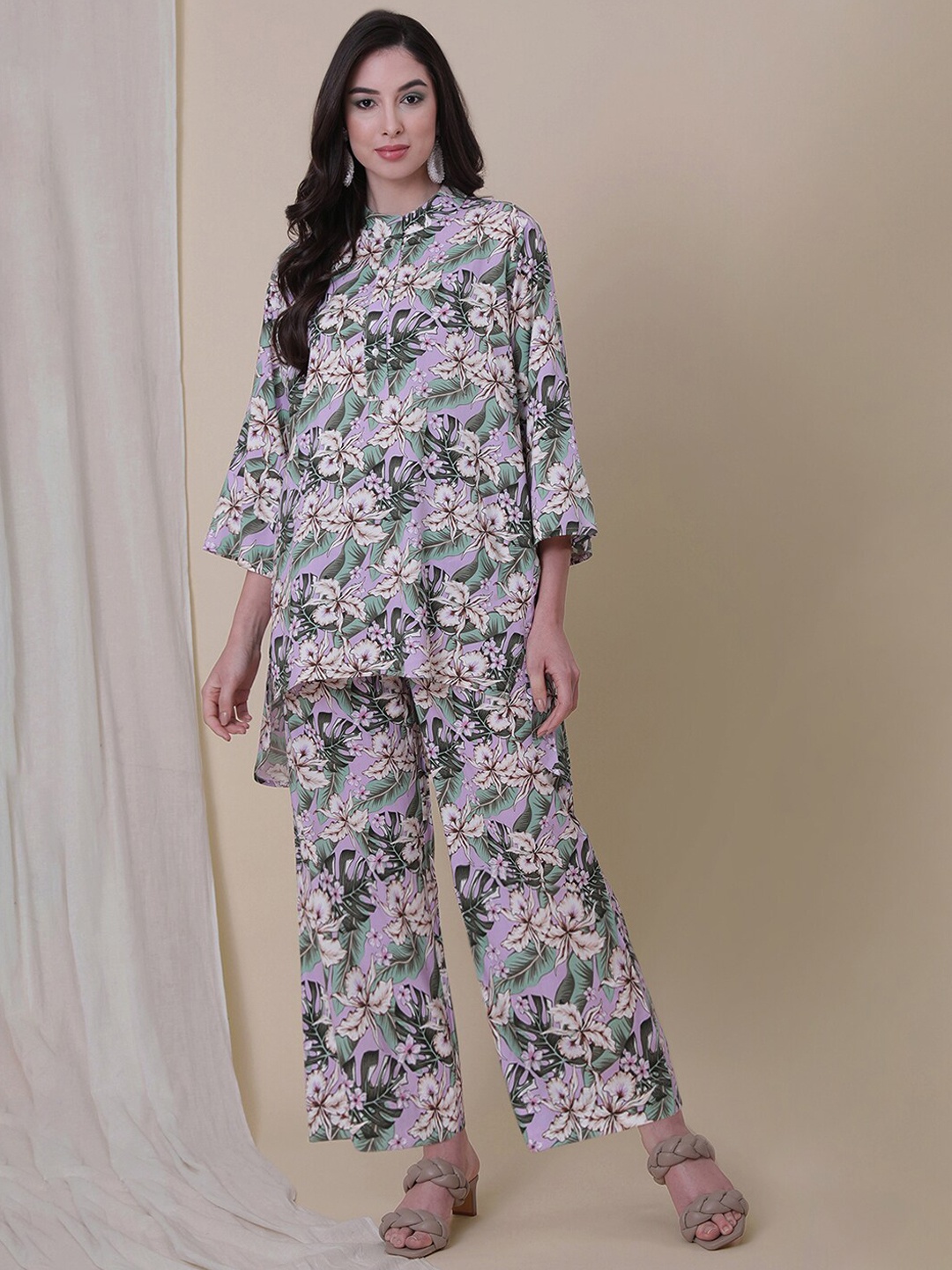 

Be Indi Floral Printed Co-Ord Set, Lavender